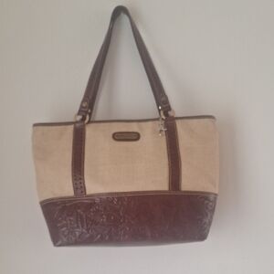 Vintage Alexis David  Brown and Tan Tote Bag
